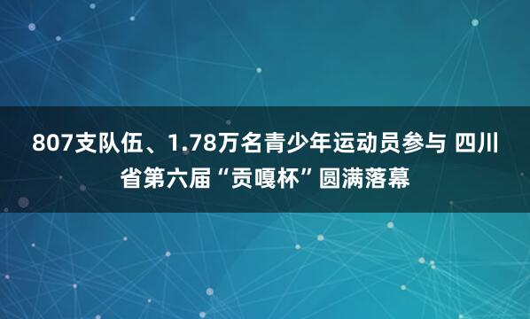 807支队伍、1.78万名青少年运动员参与 四川省第六届“贡嘎杯”圆满落幕