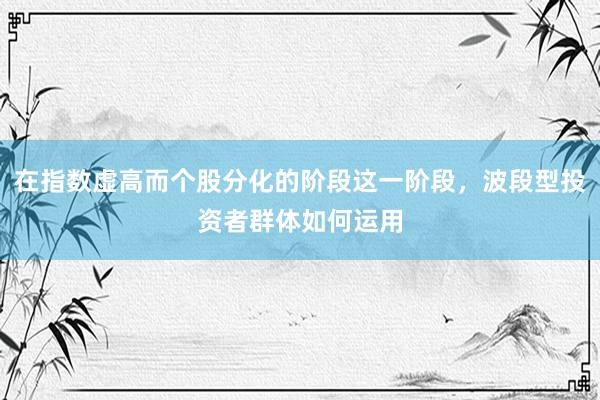 在指数虚高而个股分化的阶段这一阶段，波段型投资者群体如何运用