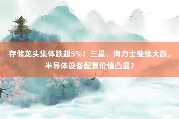存储龙头集体跌超5%！三星、海力士继续大跌，半导体设备配置价值凸显？