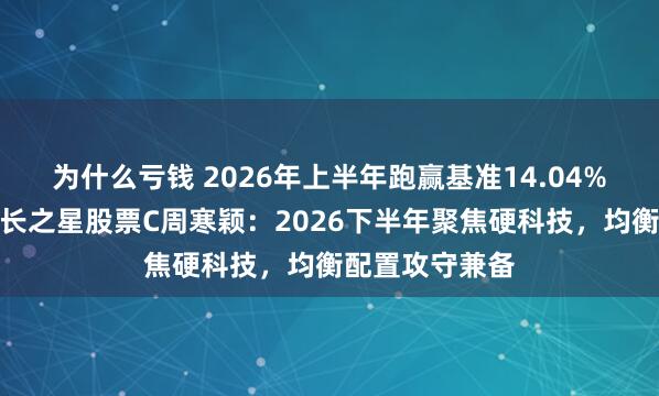 为什么亏钱 2026年上半年跑赢基准14.04%!景顺长城成长之星股票C周寒颖:2026下半年聚焦硬科技,均衡配置攻守兼备