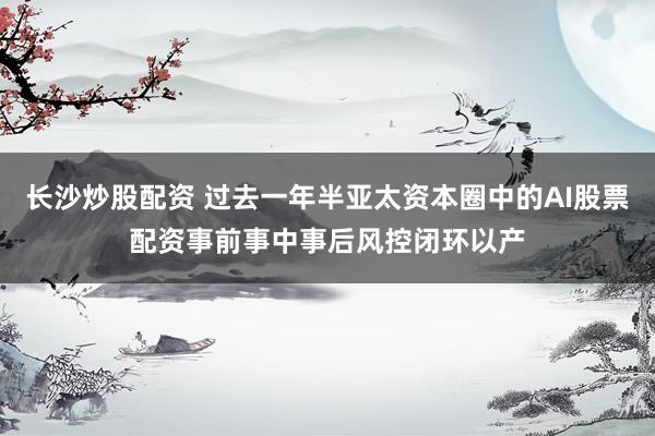 长沙炒股配资 过去一年半亚太资本圈中的AI股票配资事前事中事后风控闭环以产