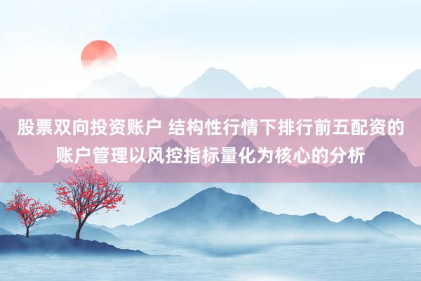 股票双向投资账户 结构性行情下排行前五配资的账户管理以风控指标量化为核心的分析