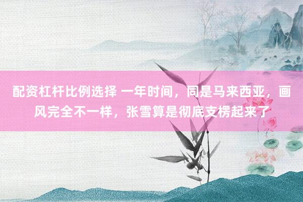 配资杠杆比例选择 一年时间，同是马来西亚，画风完全不一样，张雪算是彻底支楞起来了