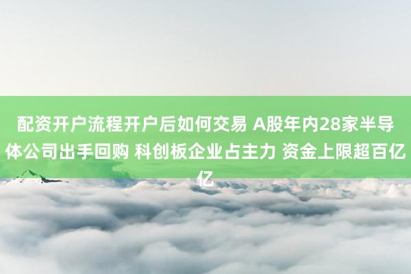 配资开户流程开户后如何交易 A股年内28家半导体公司出手回购 科创板企业占主力 资金上限超百亿